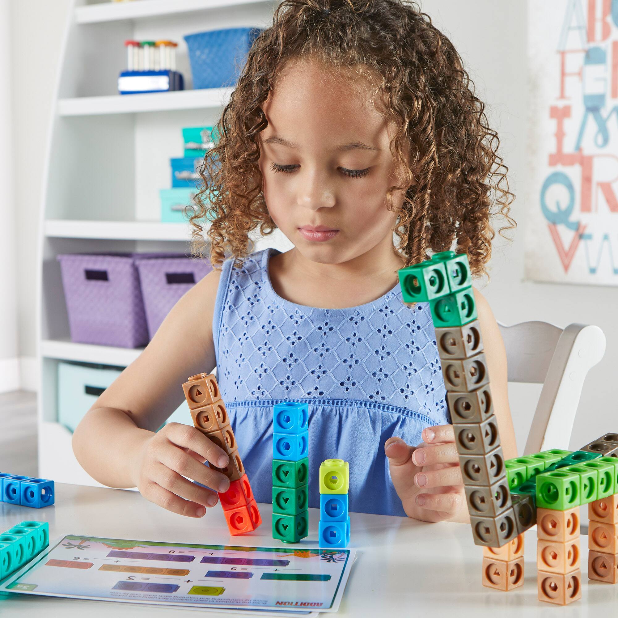 Learning Resources Mathlink Cubes Kindergarten Math Activity Set: Dino Time!